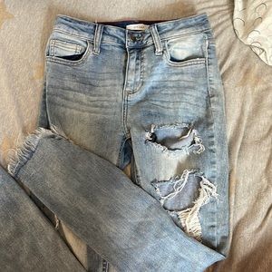 loose mom jeans with rips